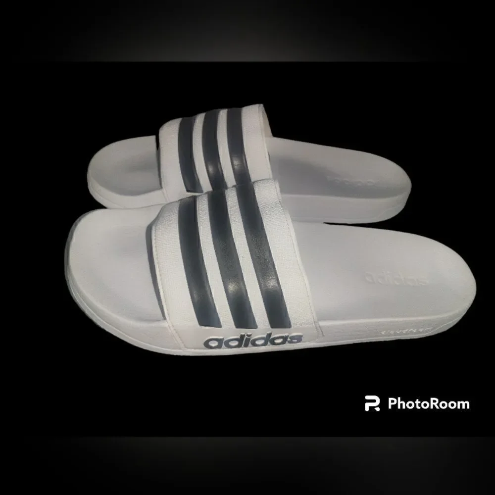 adidas Adilette Shower White Black Men Unisex Slip On Water Sandal GZ5921